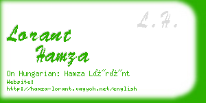 lorant hamza business card